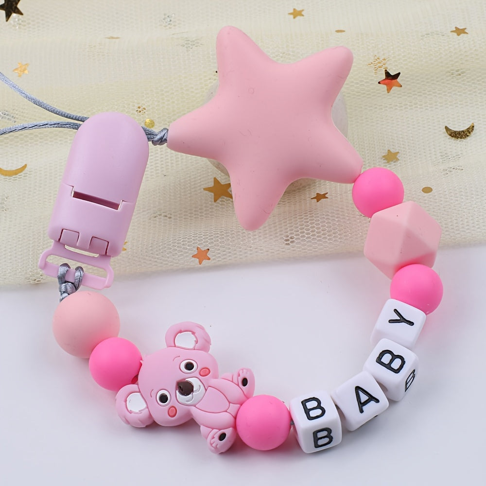 Silicone Pentagram Pacifier Chain Anti-drop Strap