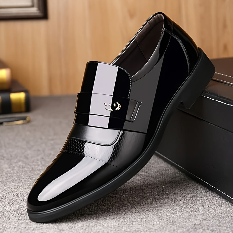 Men's Cap Toe Patent Dress Shoes