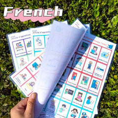 TPR French Learning Posters: 100 Key Phrases & Images - Kids & Beginners