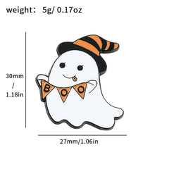 Colorful Casual Ghost Skull Gothic Brooch