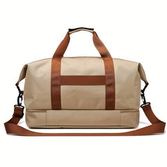 Letter Print Lightweight Travel Duffel Zipper Handbag Father's Gift