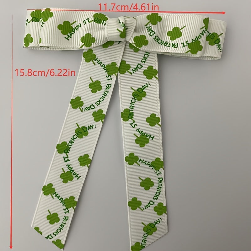 Lucky Clover Bow Tie Green Four Leaf Clover Collar Bow Tie