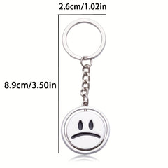 Double Sided Happy Face Keychain for Men