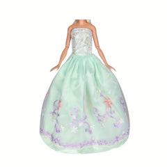 5pcs Doll Clothes & Party Dress Outfits 11.5in 28 Bodysuits Lace Floral Solid