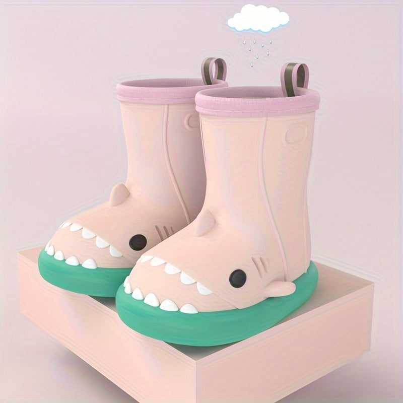 Girl's Adorable Shark Rain Boots Non Slip Waterproof Shoes