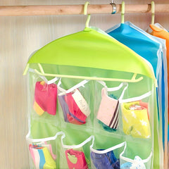 16 Compartment Hanging Bag Clothes Storage Organizer