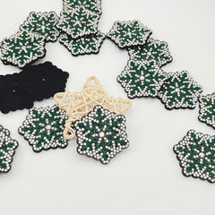 10pcs Rhinestone Snowflake Christmas DIY Decoration Patch Clothing Accessories
