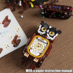 Owl Clock Building Blocks Toy Set for Kids