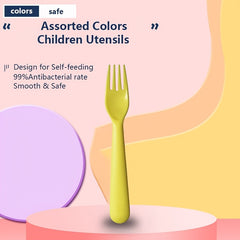 6pcs Kids Plastic Forks Nordic Macaroon BPA-Free Utensils for Baby & Children