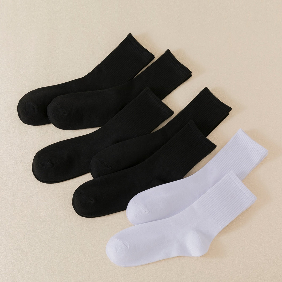 7 Pairs Breathable Crew Socks Women's Stockings