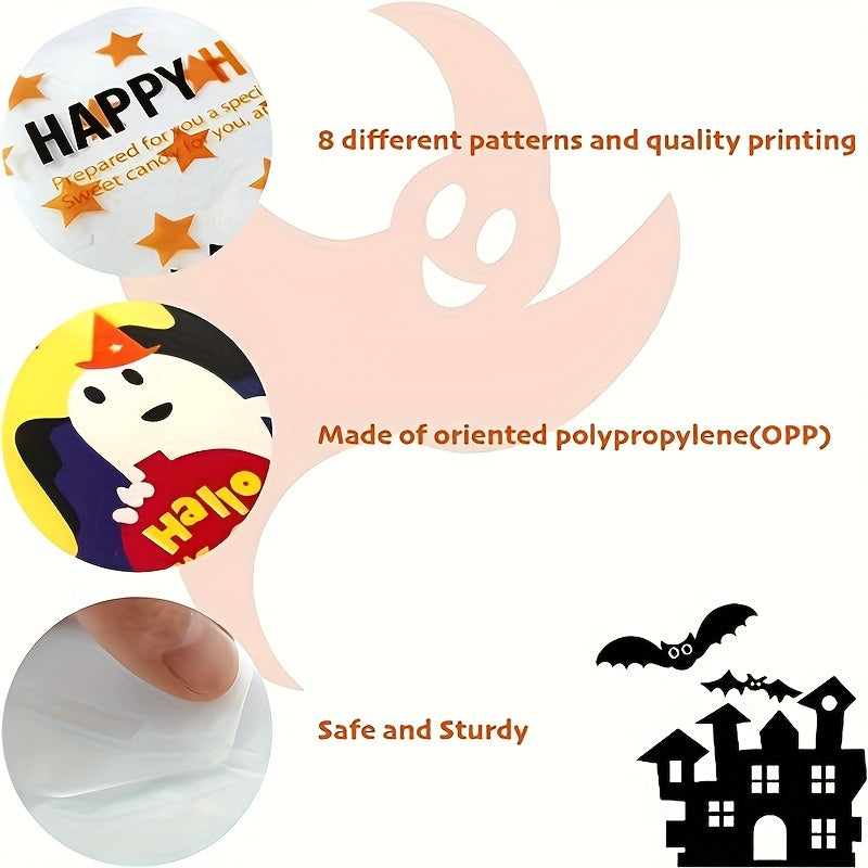 100pcs Halloween Snack Bags Self Adhesive Goodie Bags