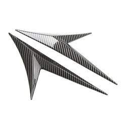 2pcs Carbon Fiber Pattern Shark Fin Spoiler Wings for Car Styling