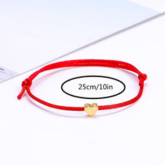 Adjustable Heart Charm Bracelet for Women Girls