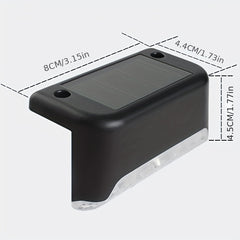 4pcs Solar Fence Wall Light Outdoor Garden Waterproof Wall Railing Corridor