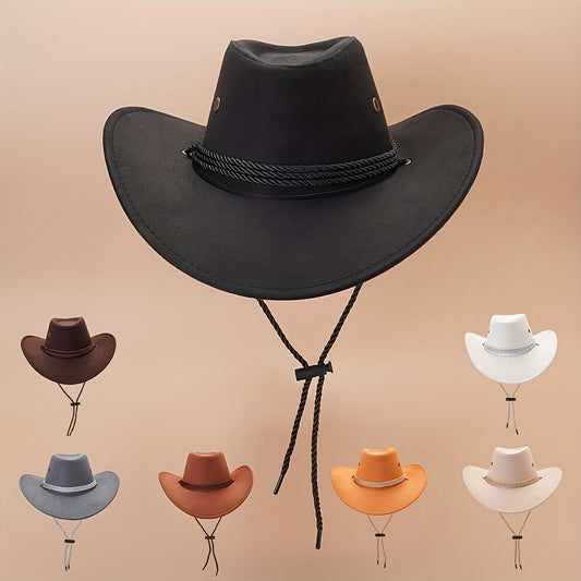 Western Cowboy Cowgirl Hat Jazz Sun Hat Beach Cap Unisex Cowboy Hats