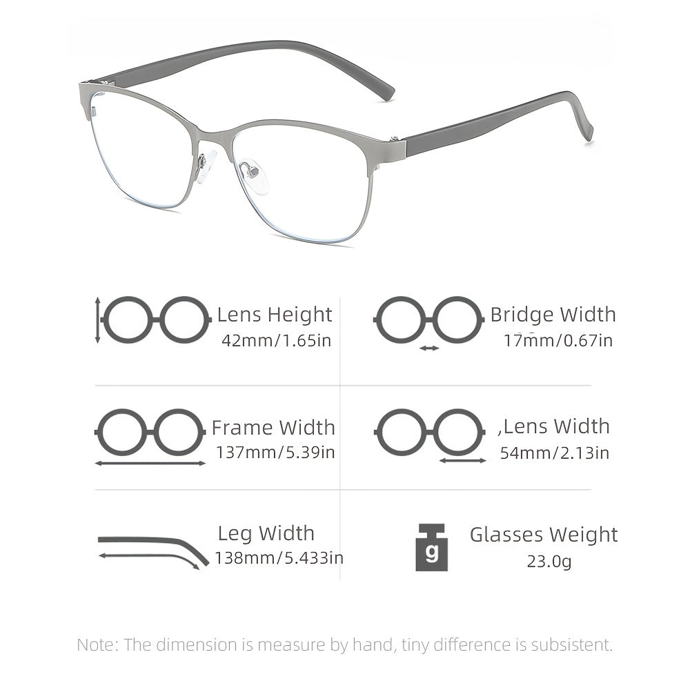 1pc Men's Square Business Glasses Reading Glasses