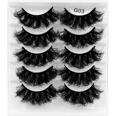 8D Cat Eye Faux Mink Lashes 5 Pairs Pack