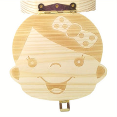 Baby Tooth Box Keepsake For Girls Wooden Tooth Storage And Saver Box