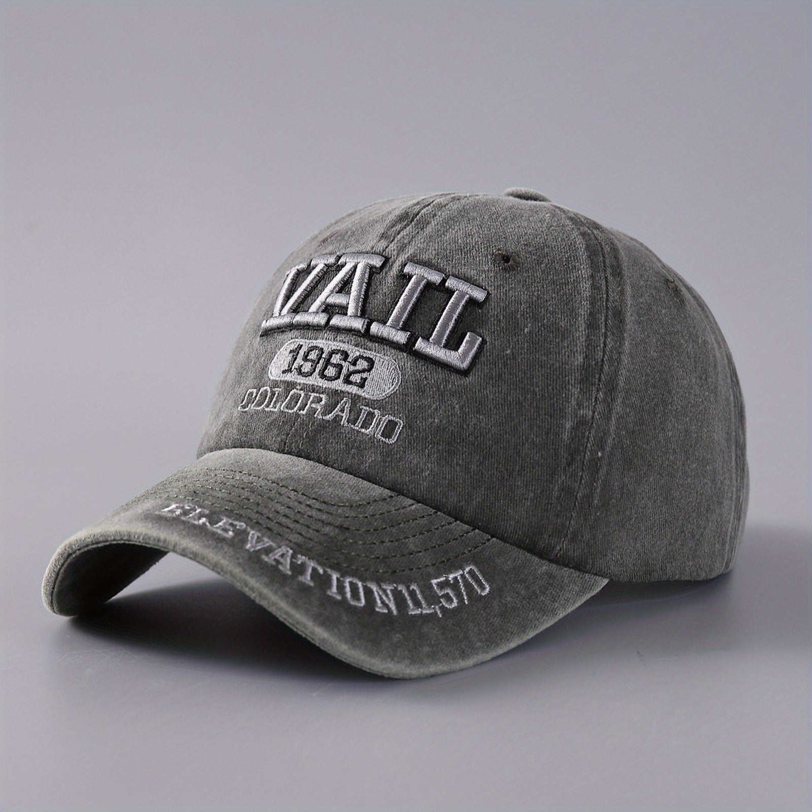 3D Embroidery Letter Baseball Cap Denim Retro Duck Tongue Cap