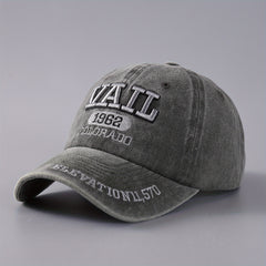 3D Embroidery Letter Baseball Cap Denim Retro Duck Tongue Cap