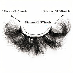 25mm Dramatic Faux Mink Lashes - Volume Long Fluffy Natural