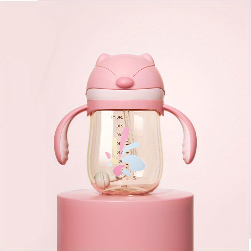 Kids Learning Cup with Straw Anti-fall Leak-Proof Duckbill Bottle