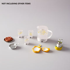 1/12 Dollhouse Cups Set with Kettle and 3 Water Cups - Mini Home Accessories