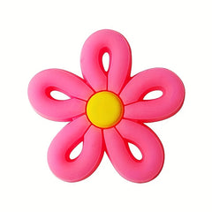 16 Pink Daisy Shoe Charms For Clogs Sandals Unisex Kids
