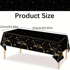 Happy Year Tablecloth Waterproof Party Table Decor