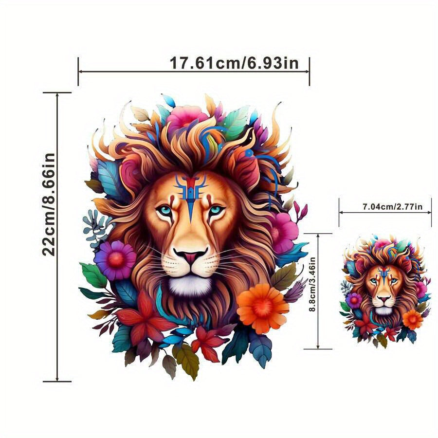 Colorful Lions Iron on Decals For Men
