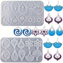 DIY Crystal Resin Mould Exotic Earrings Silicone Mold Hollow Pattern