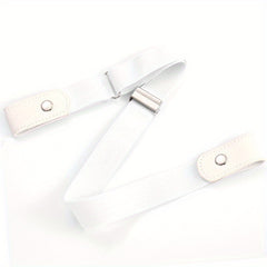 Men's No Buckle Elastic Waist Belt Casual Adjustable Elastic Buckle Belt