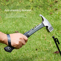 Heavy Duty Camping Hammer with Stake Remover & Holding Strap