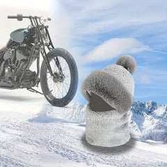 Winter Scarf Hats For Women Men Plush Neck Warmer Outdoor Windproof Hats