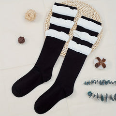 Colorblock Striped Calf Socks Knee High Stockings & Hosiery
