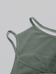  Solid Wrap Cami Top Women's Plus Casual Summer Top