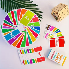Kids Flash Cards Alphabet Colors Shapes Numbers Double Sided Educational Toys
