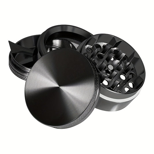 Portable 4-Layer Metal Grinder for Outdoor & Home Cooking