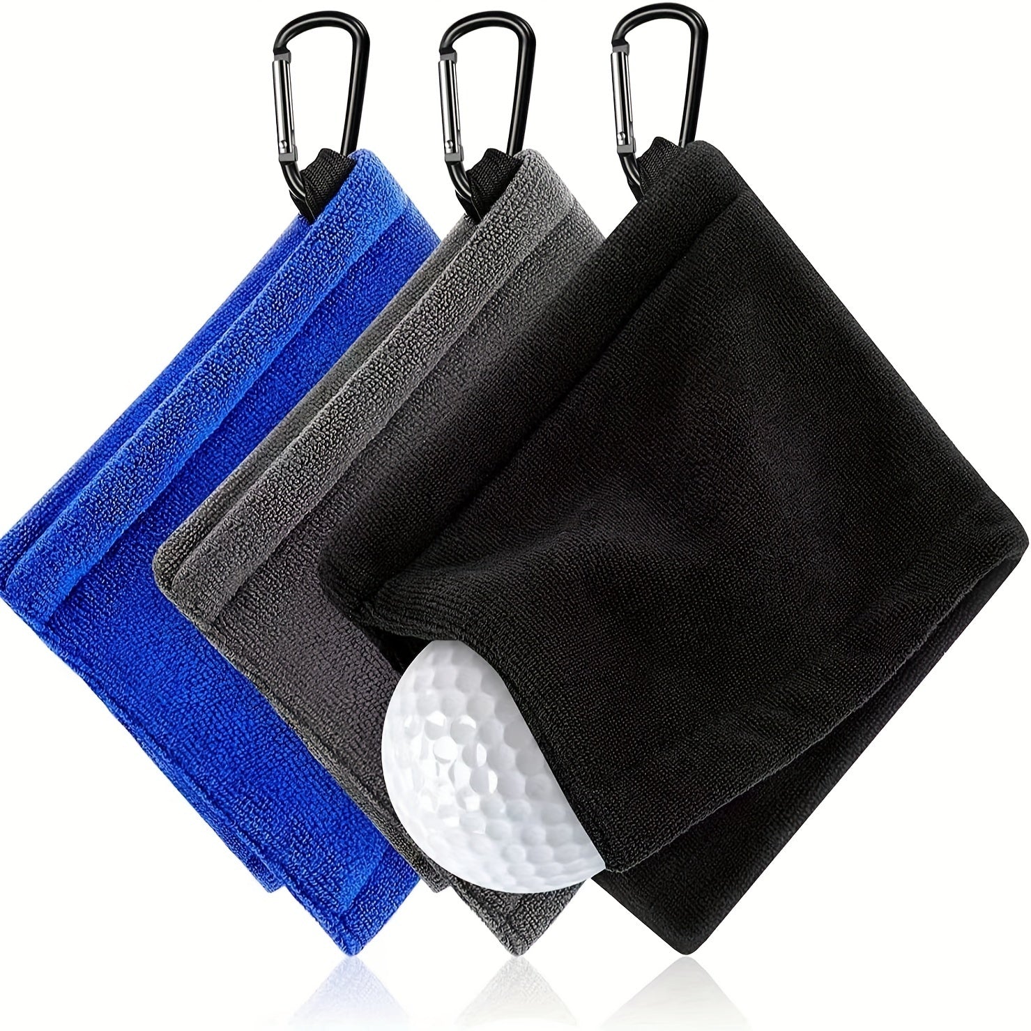 Golf Ball Cleaner Towel With Clips Golf Club Supplies