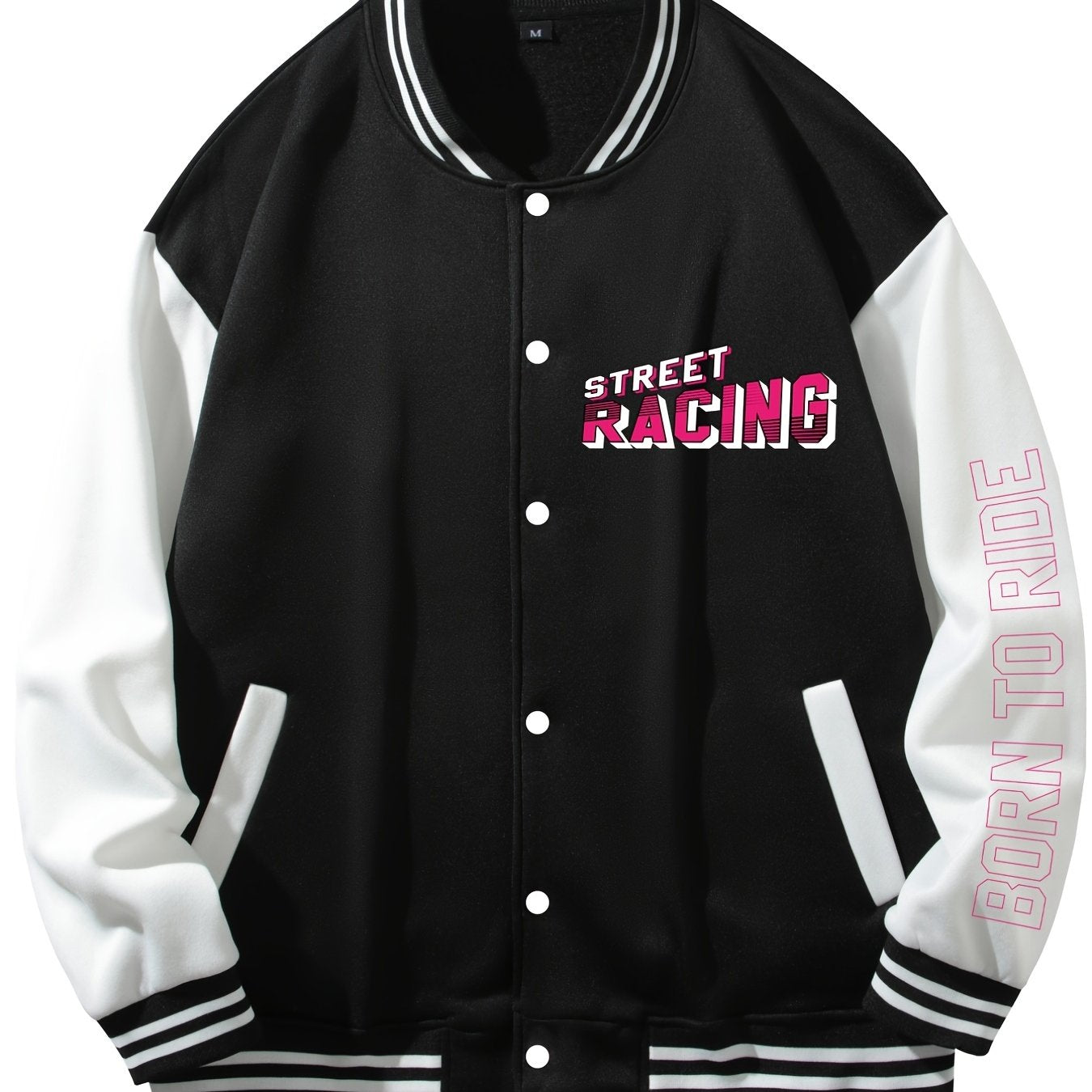 Men's Casual Lightweight Fleece Baseball Jacket