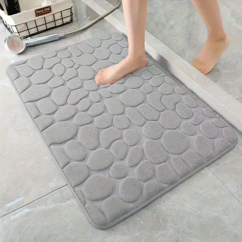 Non Slip Memory Foam Bath Rug Quick Drying Machine Washable Shower Carpet