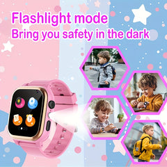 Kids Smartwatch Sports Style Digital Square Dial with 16 Fun Puzzle Games