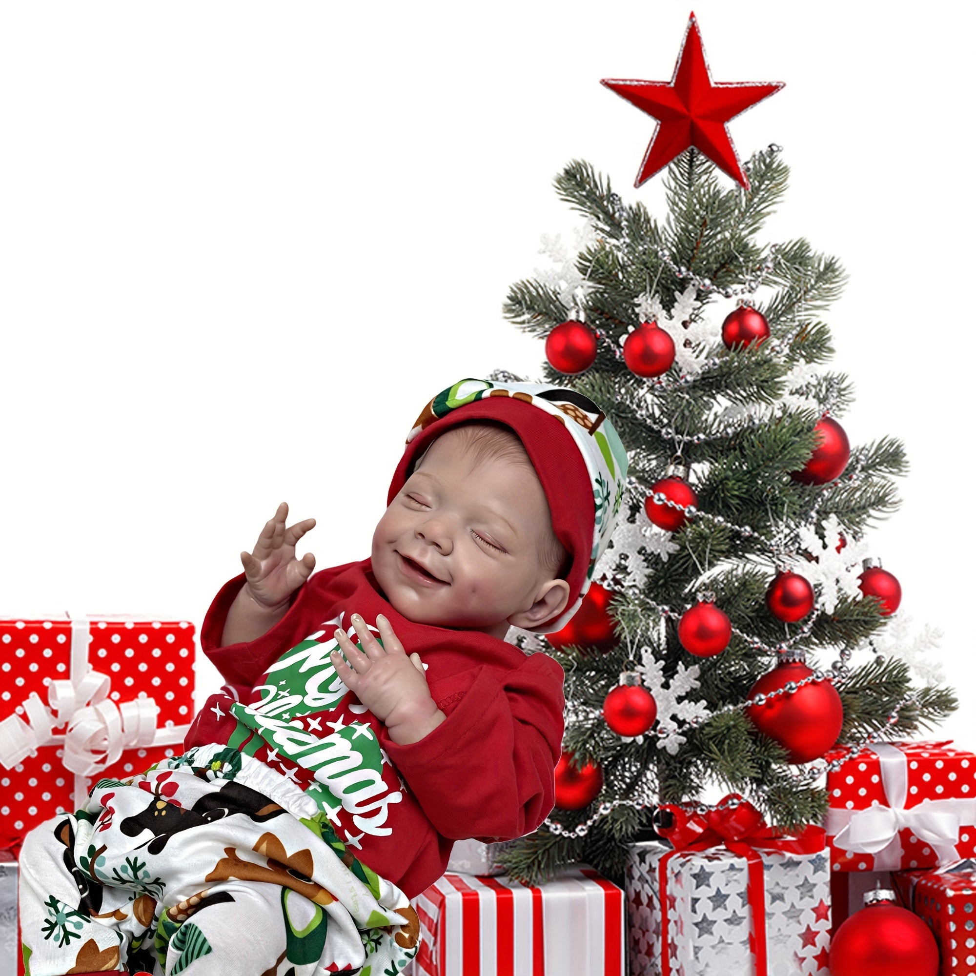 April Full Body Silicone Vinyl Bebe Reborn Doll - Lifelike Smile
