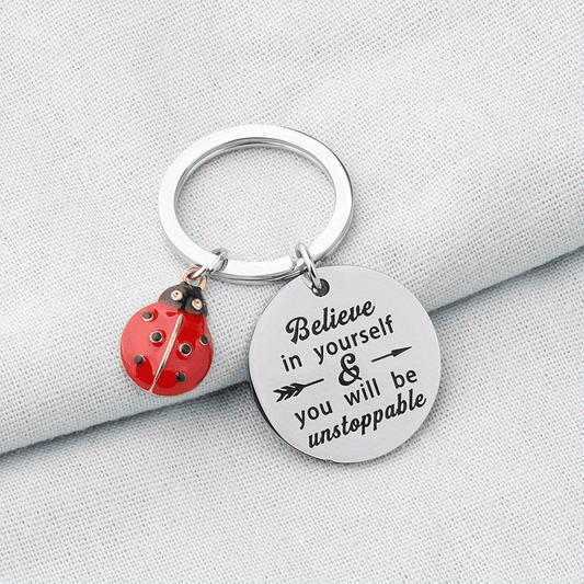 Ladybug Stainless Steel Key Chain Inspirational Gift For Men