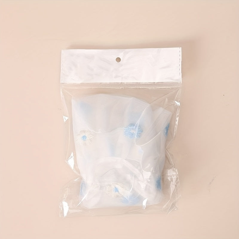 Waterproof Daisy Print Shower Cap 2-Layer Reusable Soft Bath Cap