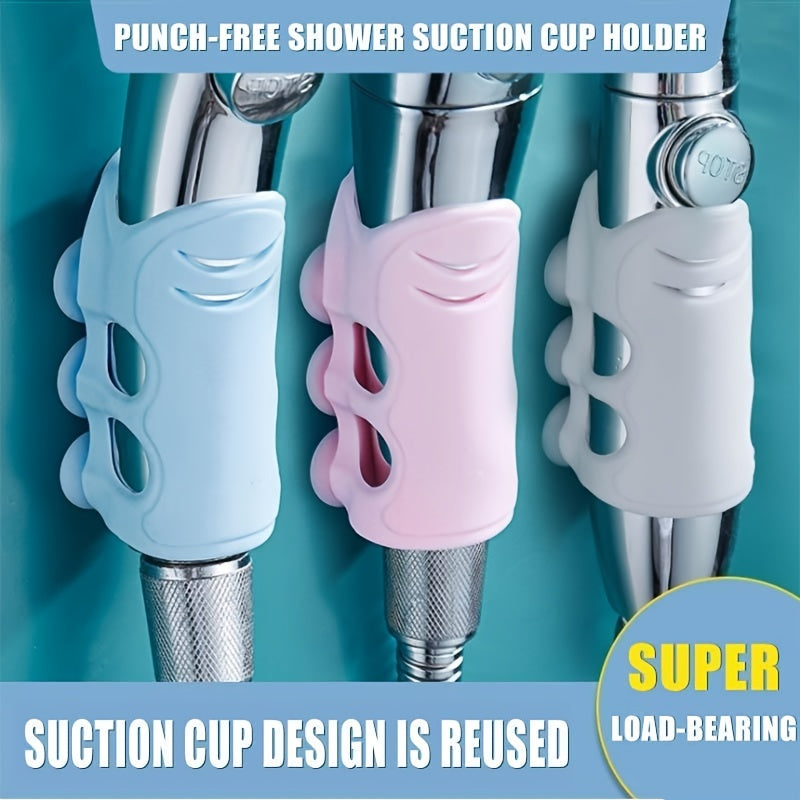 Handheld Showerhead with Suction Cup Bracket Easy Install Bathroom Tools