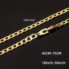 Gold Necklace For Men Women