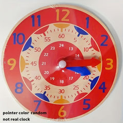 Wooden Educational Clock Toy Kids' Time Teaching Aid Math Cognitive Skill