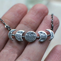 Vintage Full Moon Necklace Women's Charm Jewelry