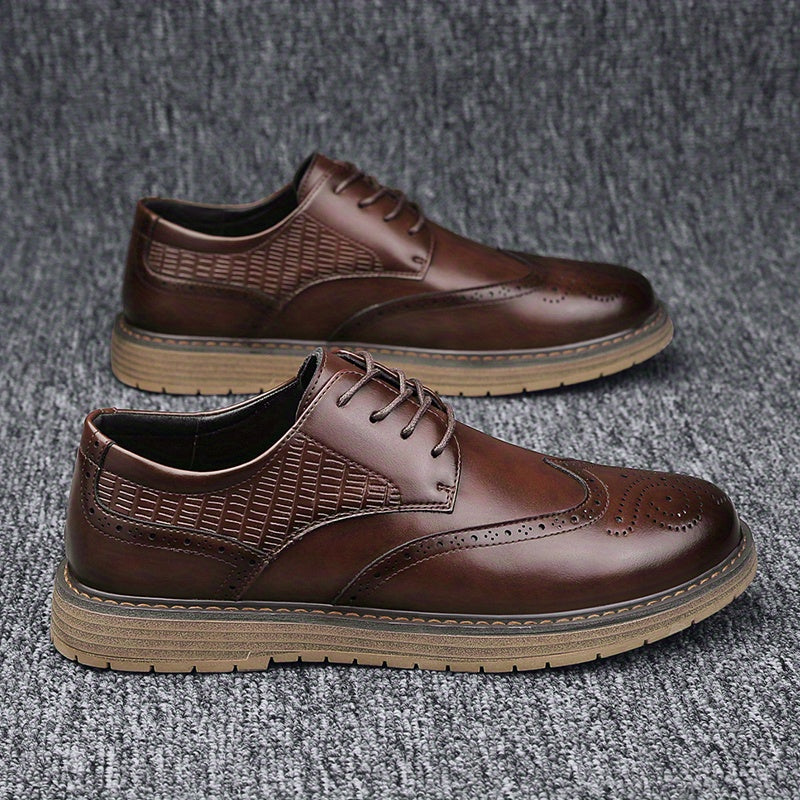 Women's Perforated Brogues Oxfords Lace Up Low Top Shoes